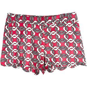 Crown Ivy Size 12 Shorts Pink White Scalloped Hem Cotton‎ Stretch Pockets 879